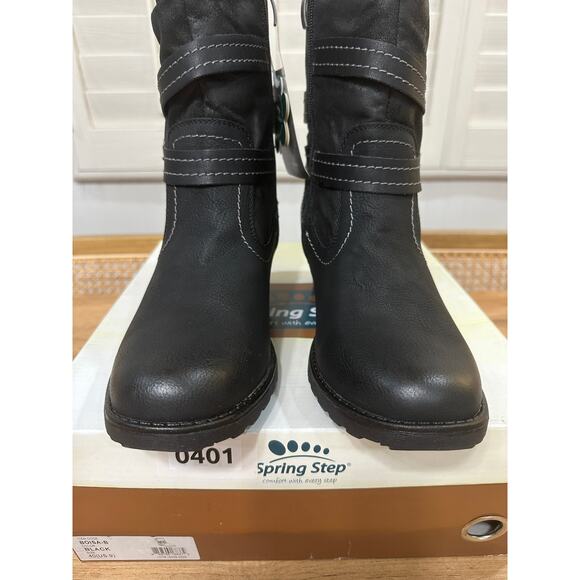 Spring Step Relife Boisa Boot Black Vegan Leather 9 US 40 EU NIB Water Resistant - Picture 8 of 16
